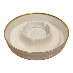 Lenox vintage gold trimmed trinket dish ashtray 7 inch no chips or cracks